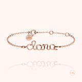 Personalized Richelieu Bracelet - Rose 18k gold