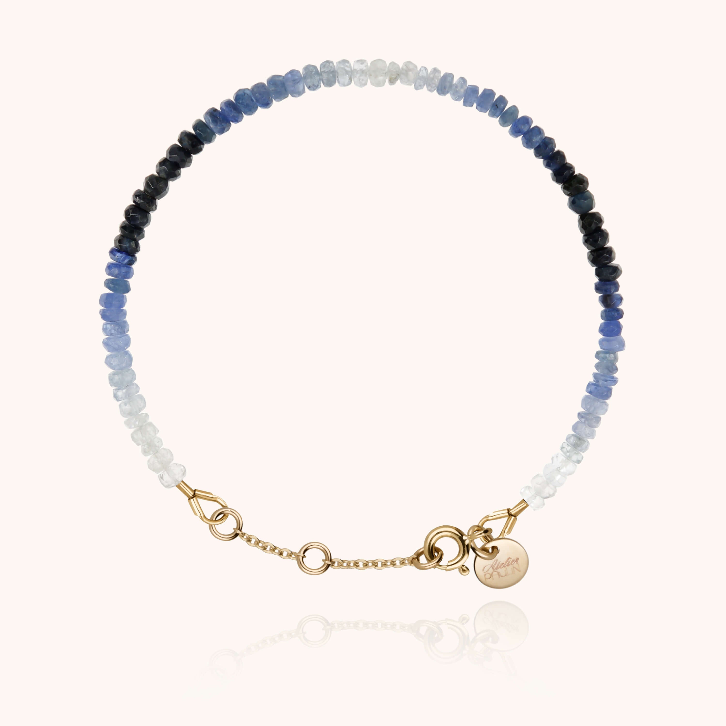 Bracelet Rivière - saphir bleu — façonné à la main à Paris