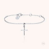 Bracciale Simbolico Charms Croce - oro bianco 18kt.