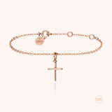 Bracciale Simbolico Charms Croce - oro rosa 18kt.