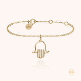 Bracciale Simbolico Charms Mano di Fatma - oro giallo 18kt.