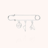 Broche Charms Trio Corsica - argent