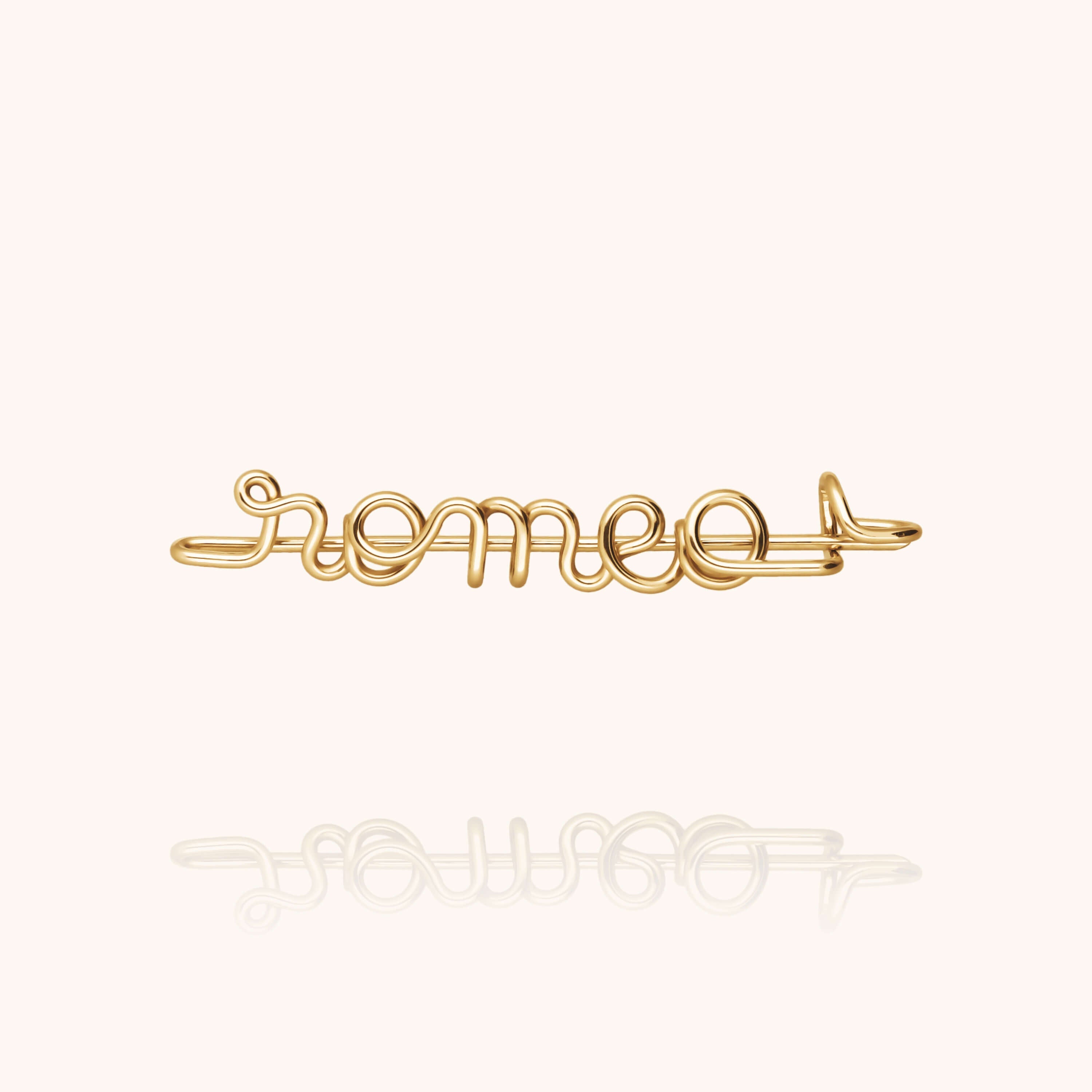 Broche Originale Personnalisée en or jaune laminé — façonné à la main à Paris