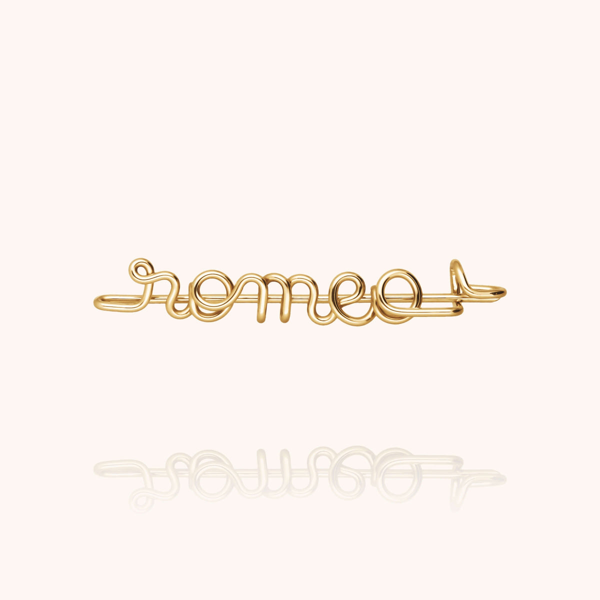 Spilla Originale Personalizzata in filo d'oro giallo laminato 14k