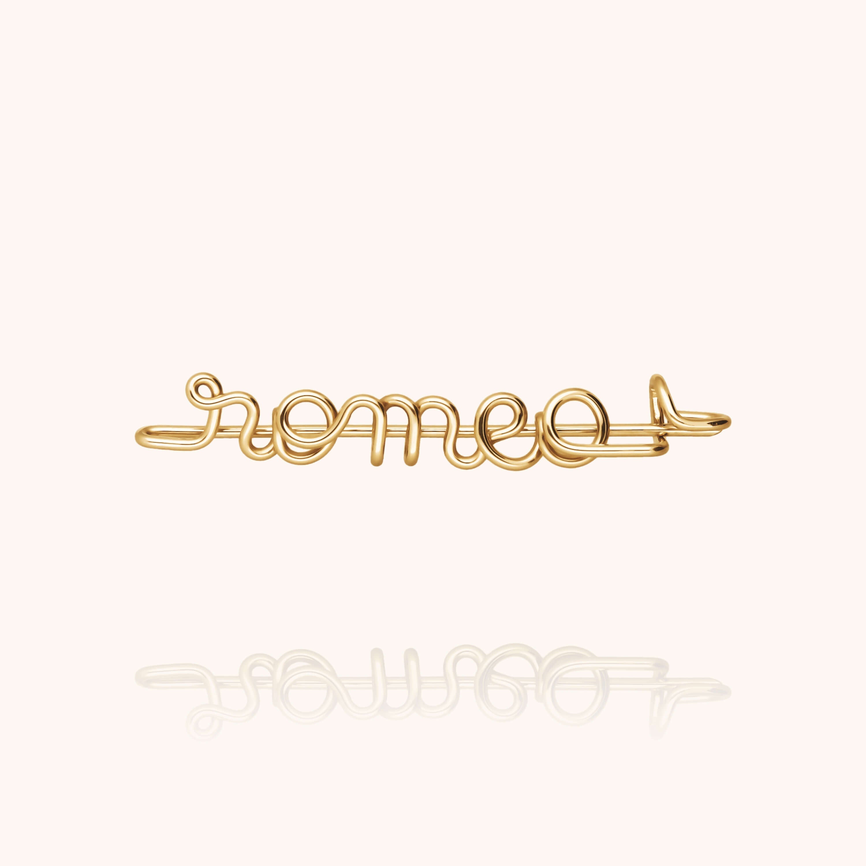 Broche Originale Personnalisée en or jaune laminé — façonné à la main à Paris