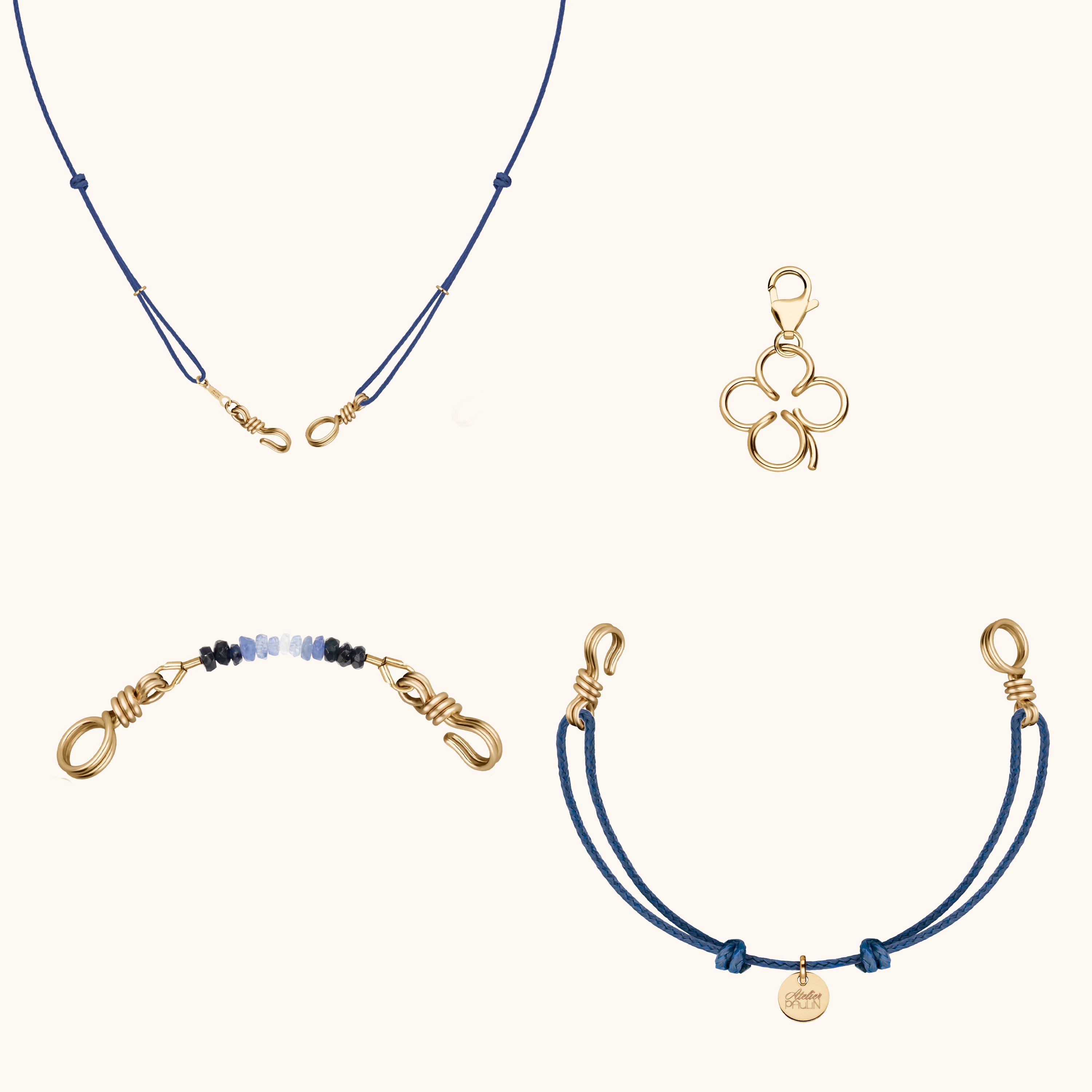 Coffret Cordon Attache moi - or jaune laminé