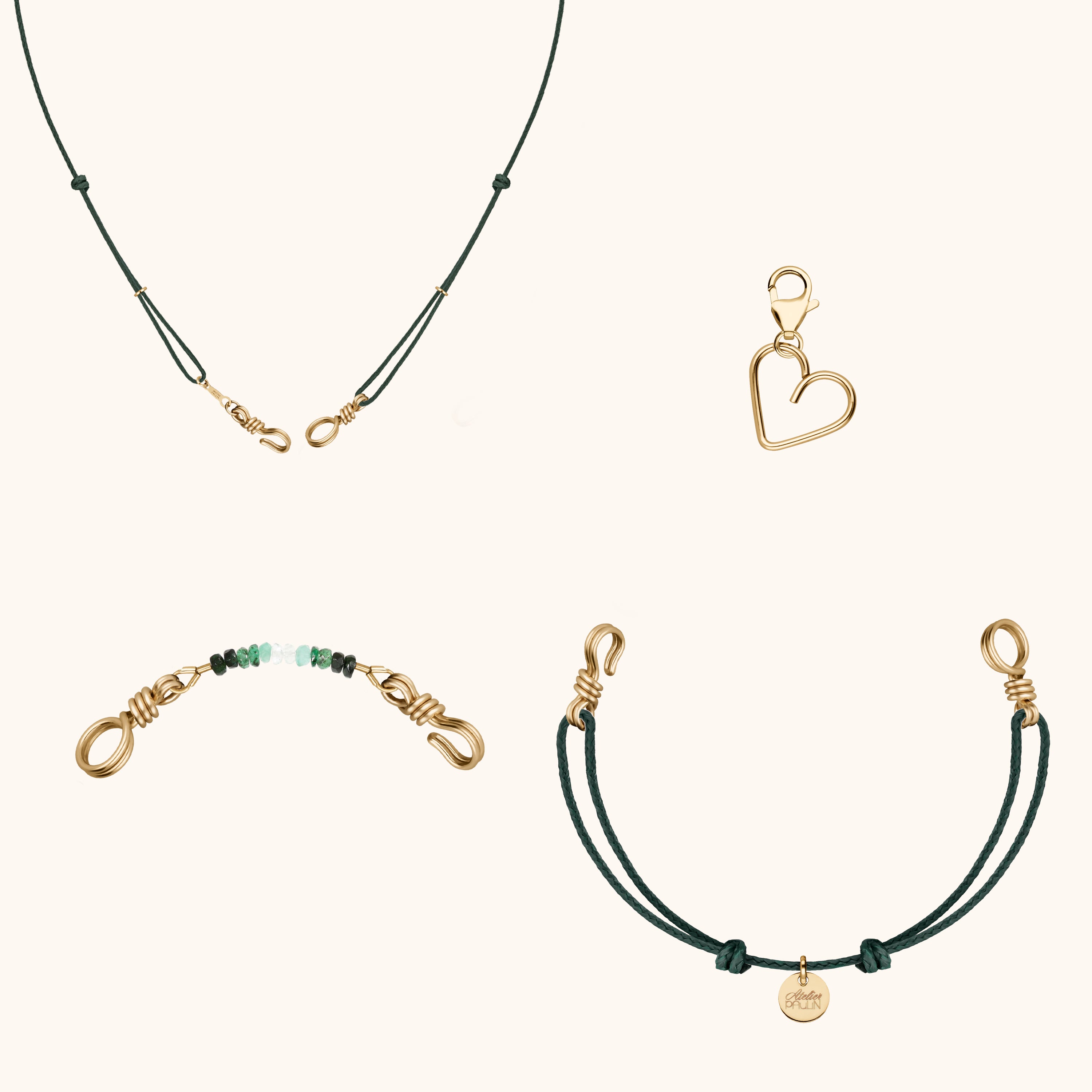 Coffret Cordon Attache moi - or jaune laminé