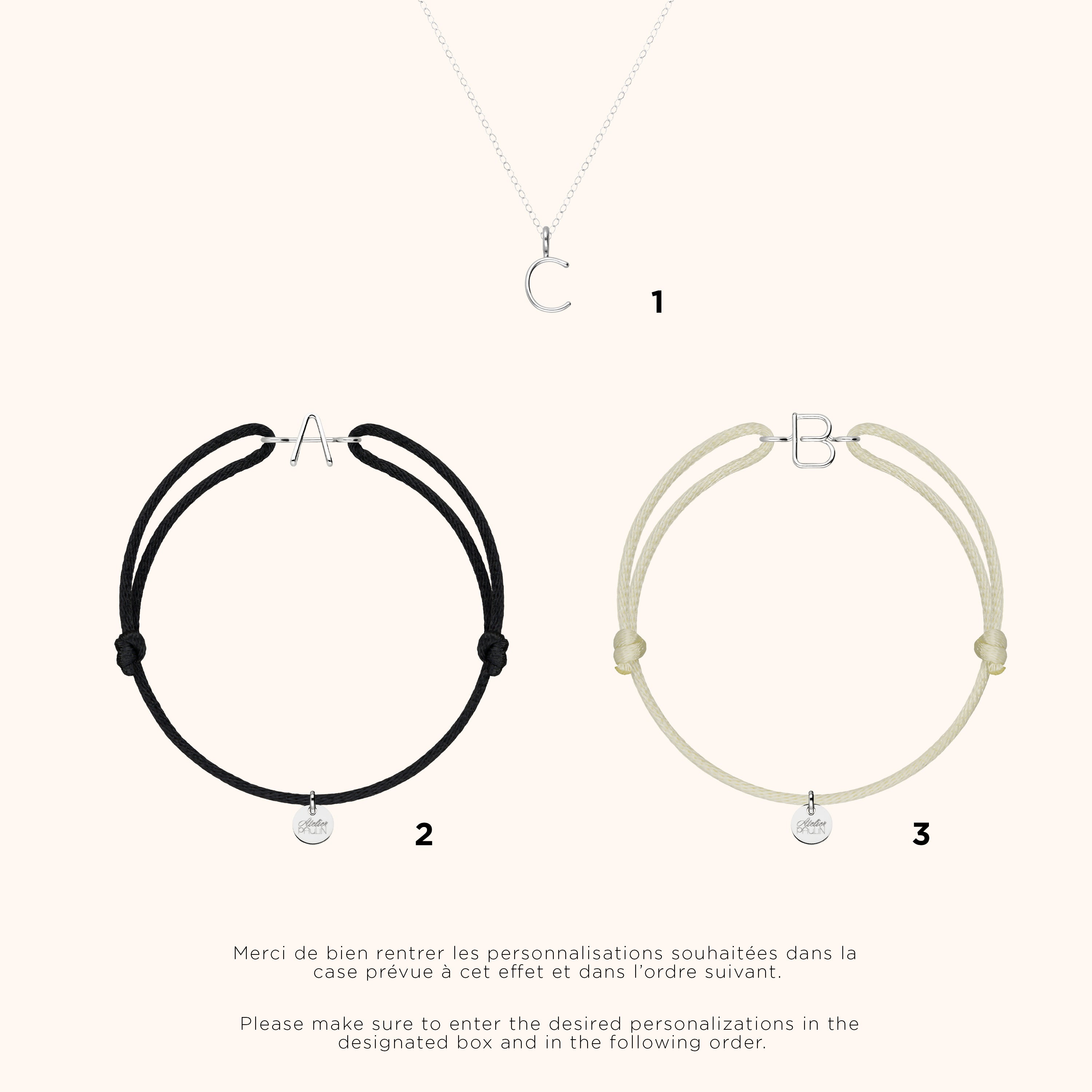 Coffret L'Initiale - or blanc 750/1000