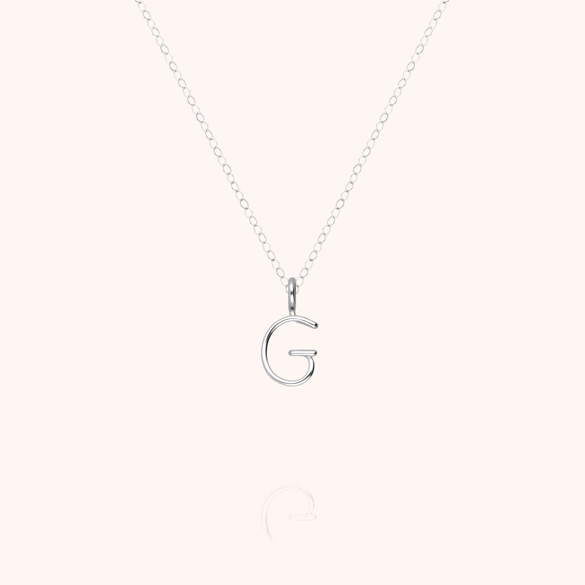 Collana Maiuscola Iniziale in filo d'oro bianco 18kt