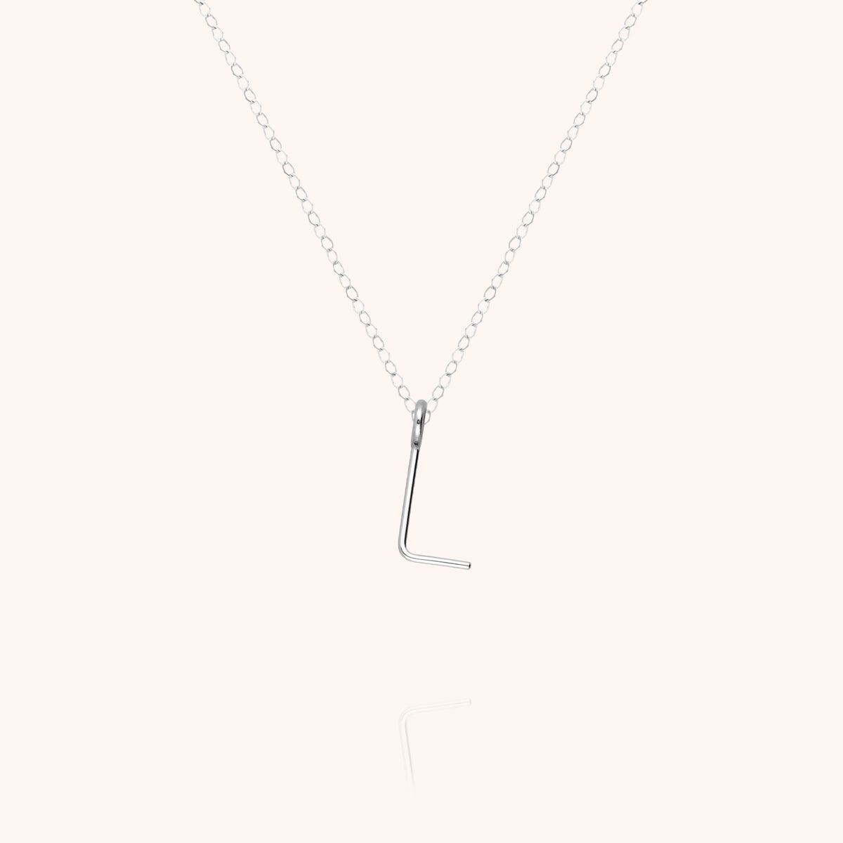 Collana Maiuscola Iniziale in filo d'oro bianco 18kt