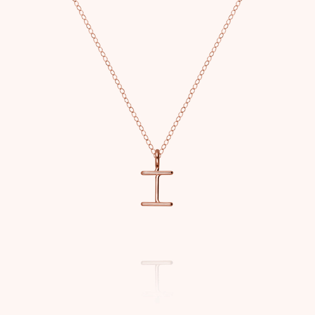 Kette Capital Initiale in 18K Roségold — personalisierbare Kette Atelier Paulin