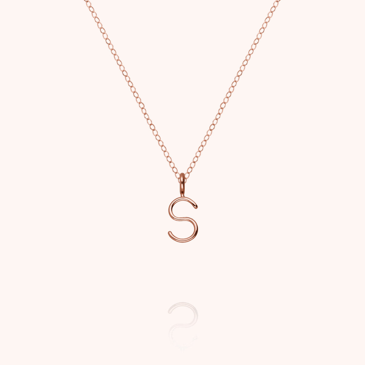 Kette Capital Initiale in 18K Roségold — personalisierbare Kette Atelier Paulin