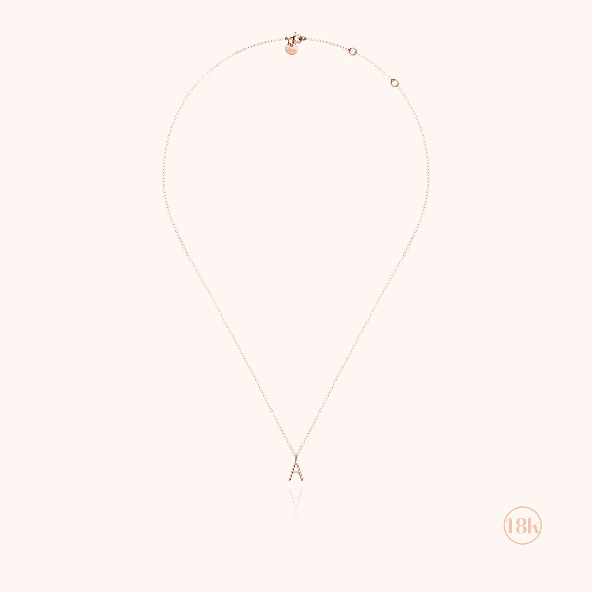 Kette Capital Initiale — Nahaufnahme des Verschlusses, 18K Roségold