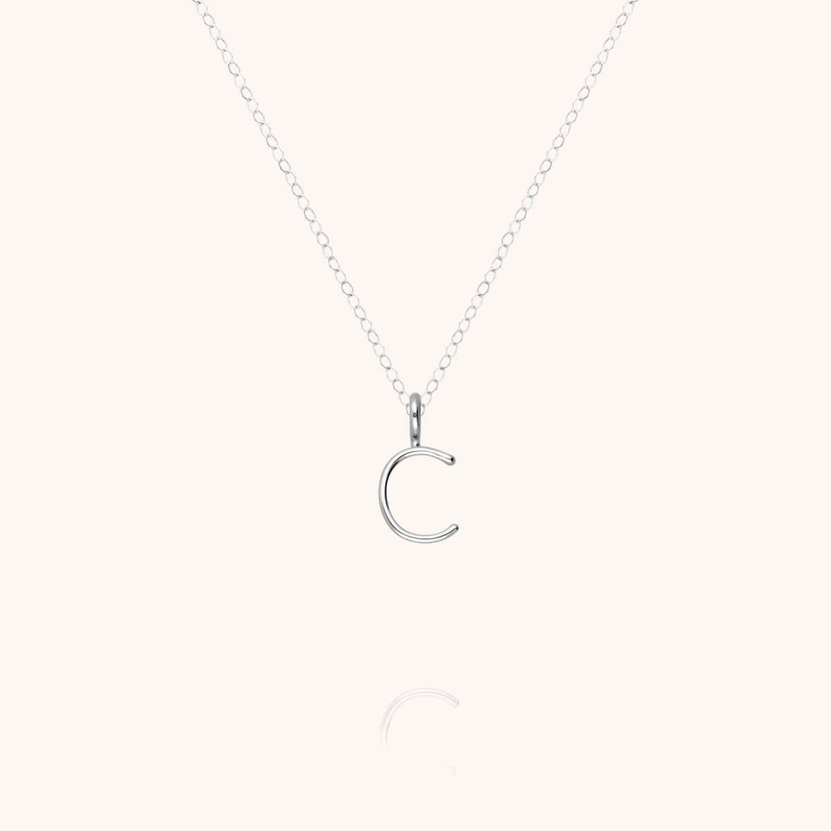 Collana Maiuscola Iniziale in filo d'oro bianco 18kt