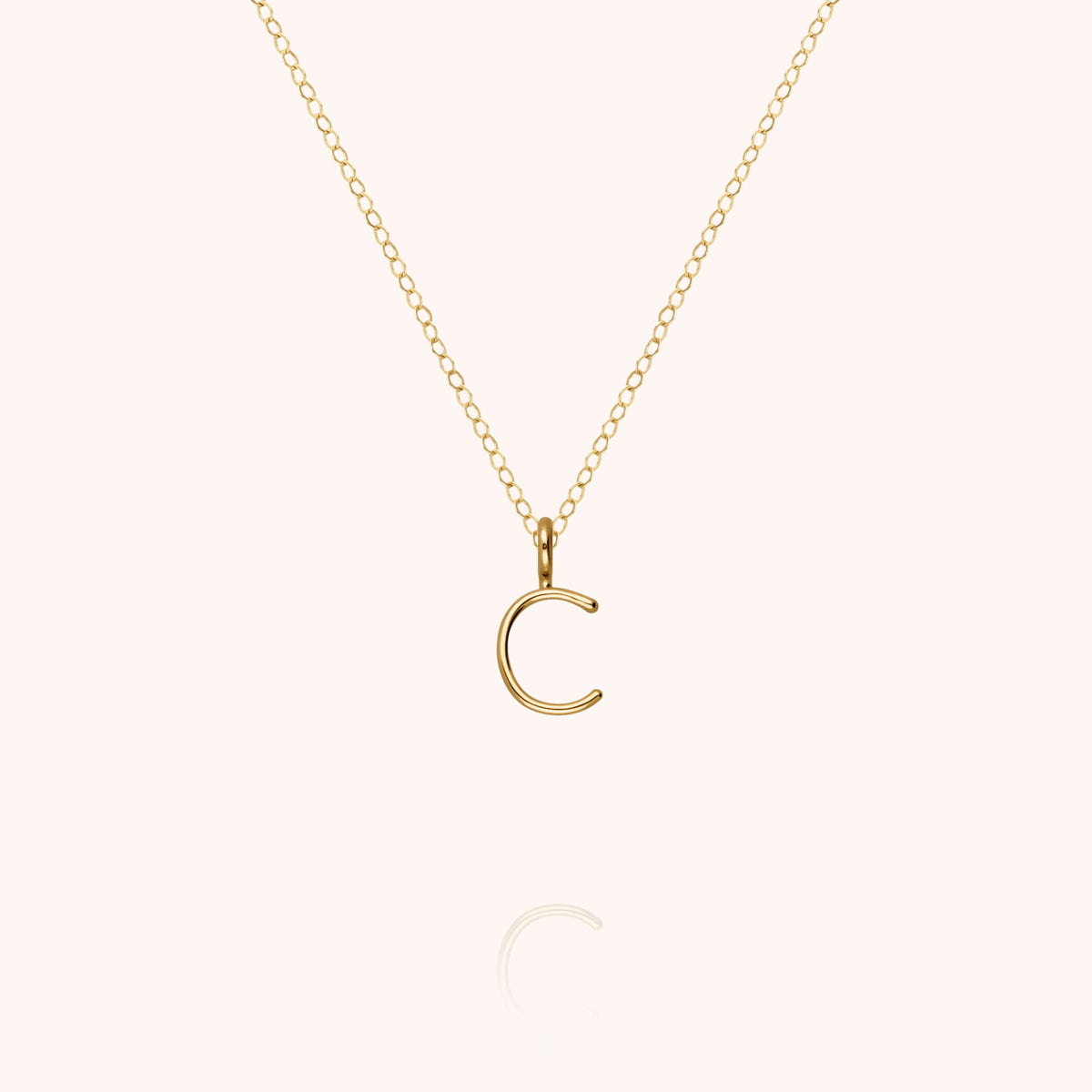 Collana Maiuscola Iniziale in filo d'oro giallo 18kt
