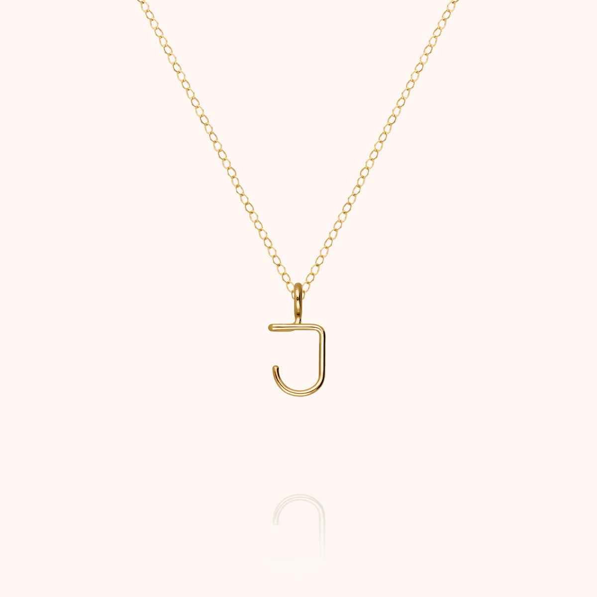 Collana Maiuscola Iniziale in filo d'oro giallo 18kt