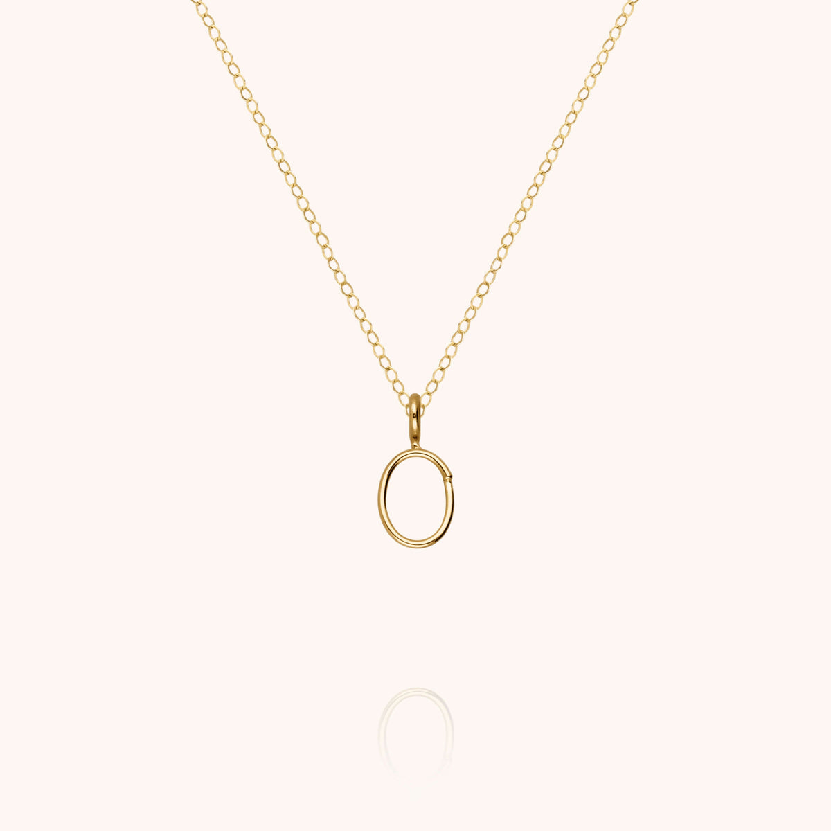 Collana Maiuscola Iniziale in filo d'oro giallo 18kt