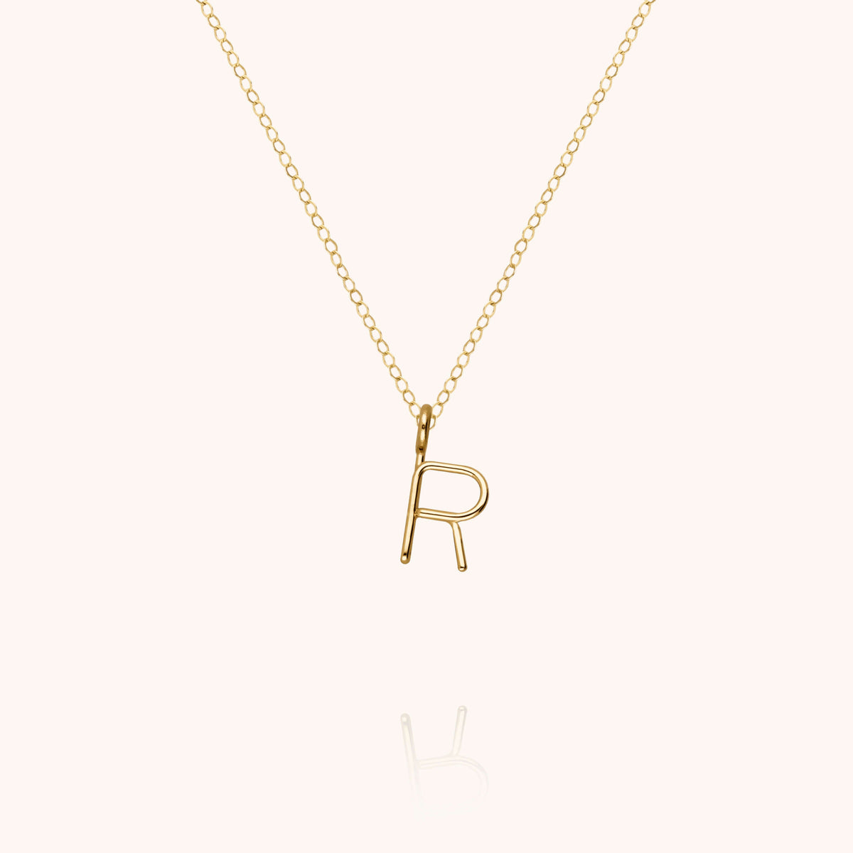Collana Maiuscola Iniziale in filo d'oro giallo 18kt