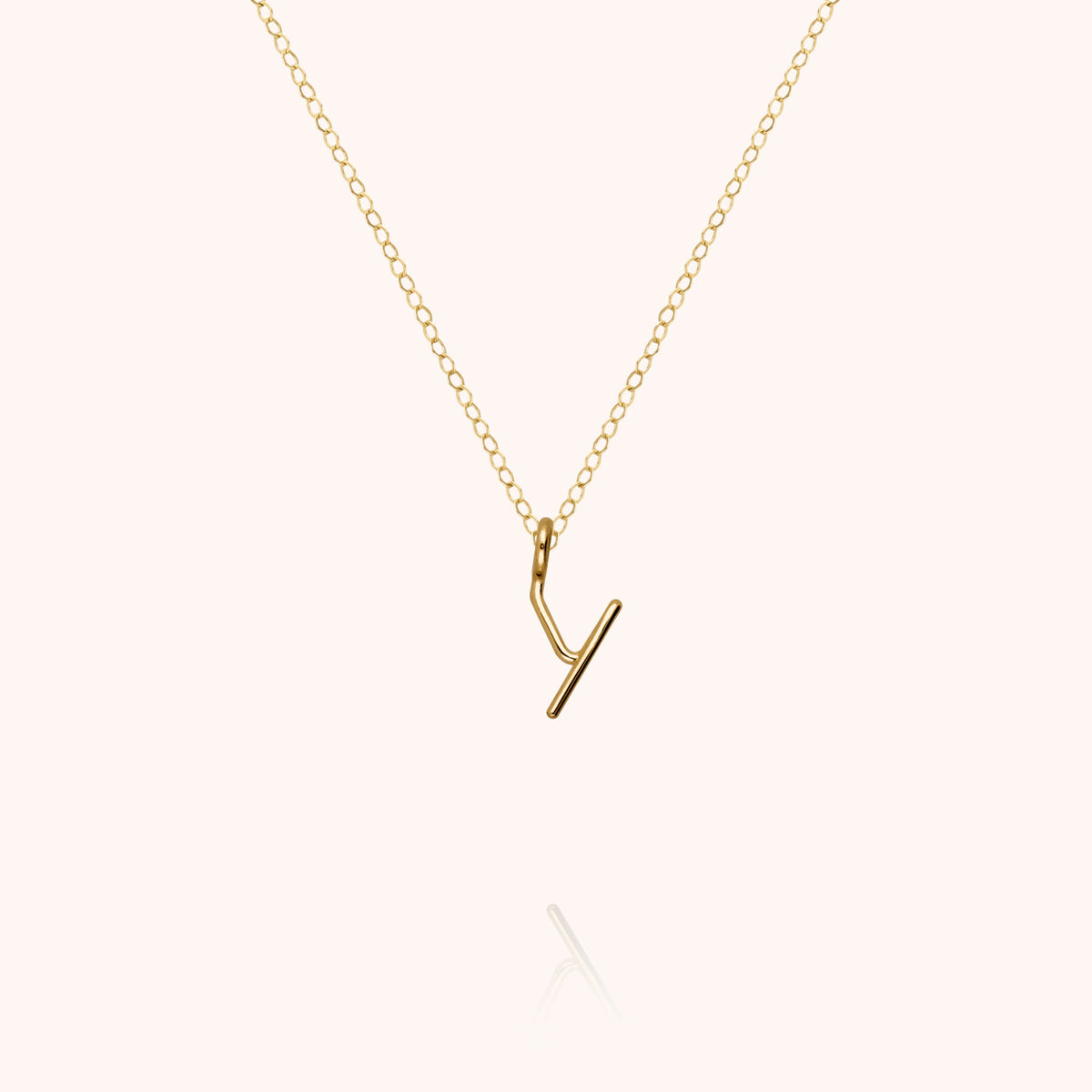 Collana Maiuscola Iniziale in filo d'oro giallo 18kt