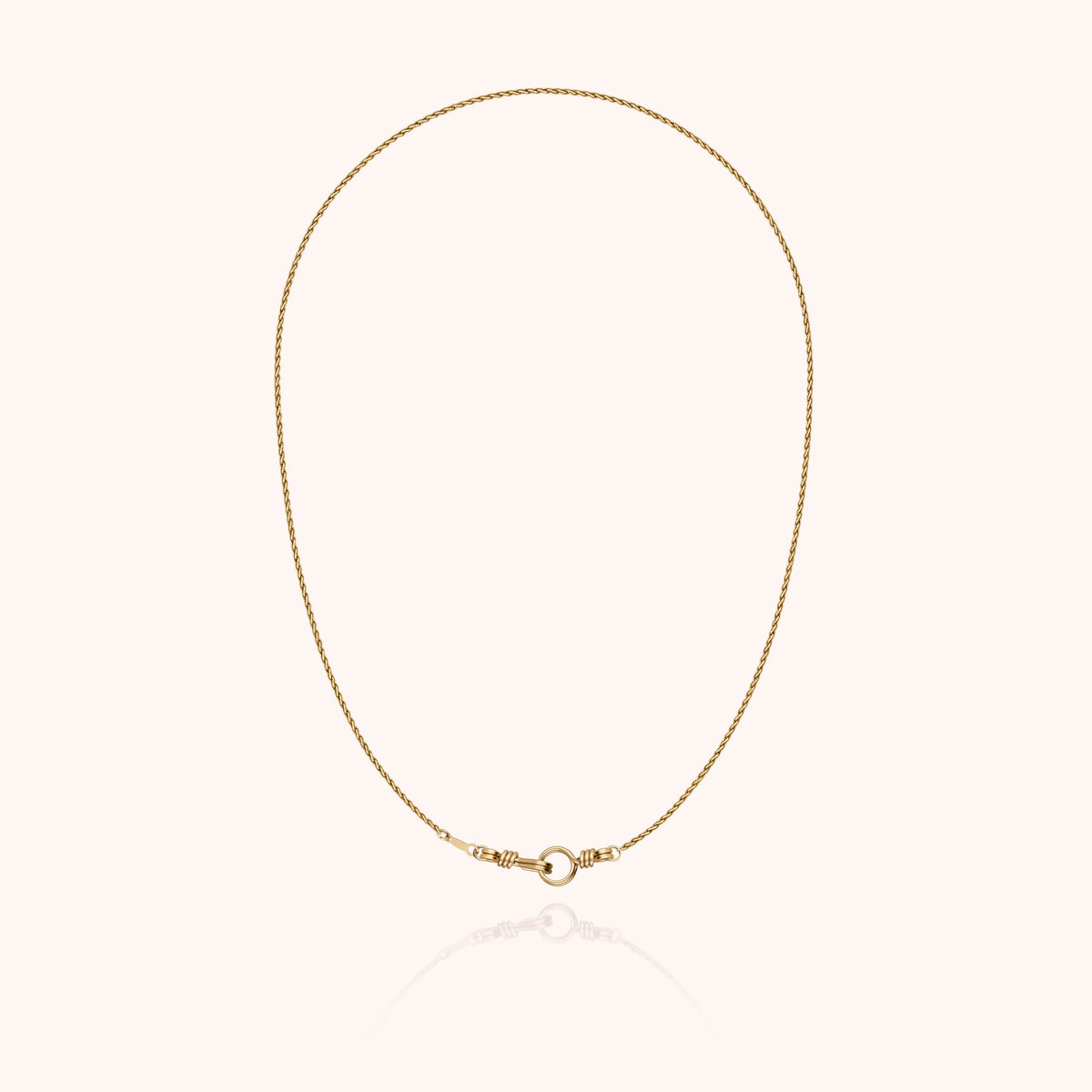 Collier Chaîne Rope Attache moi en or jaune laminé — bijou artisanal fait main
