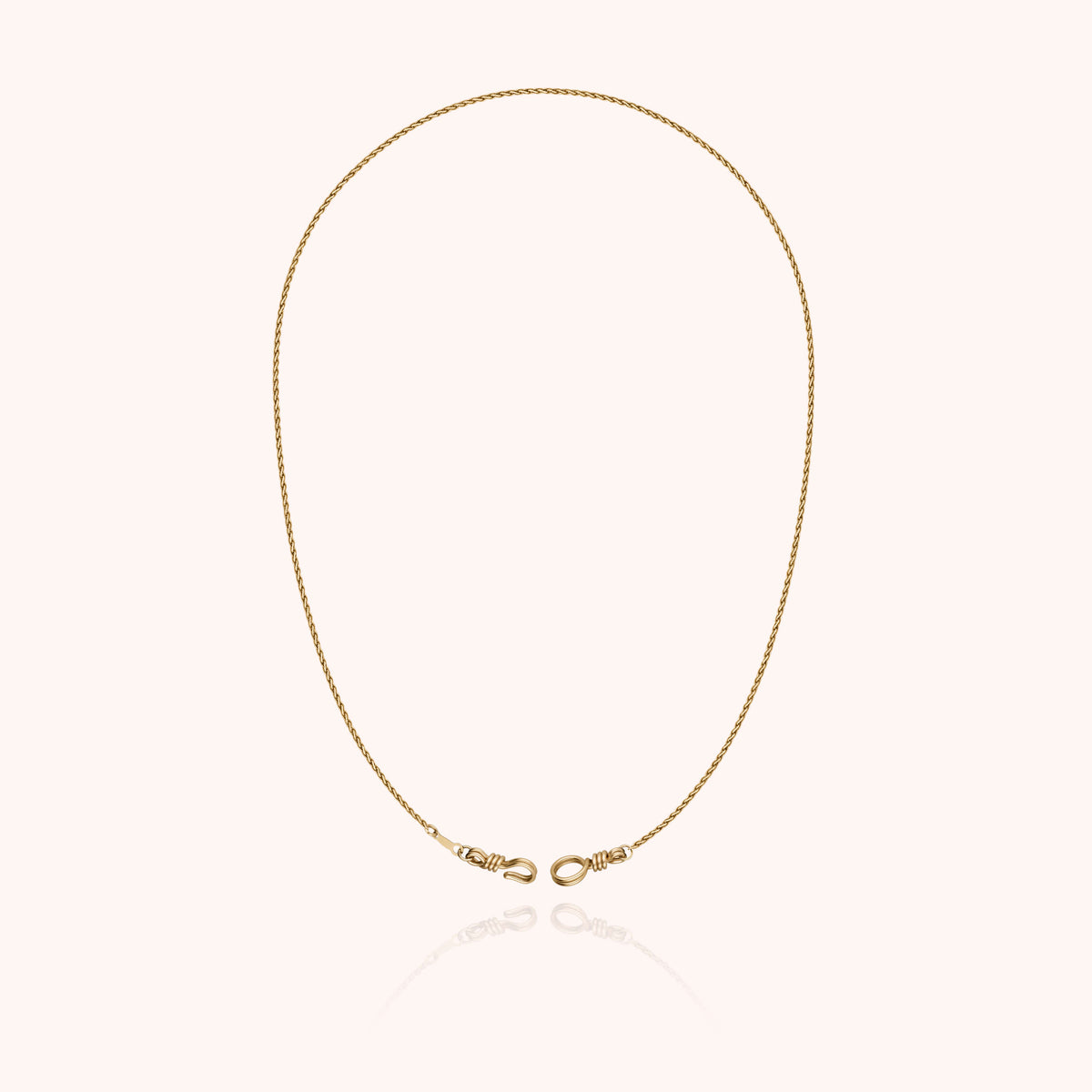 Collier Chaîne Rope Attache moi en or jaune laminé — bijou durable garanti à vie