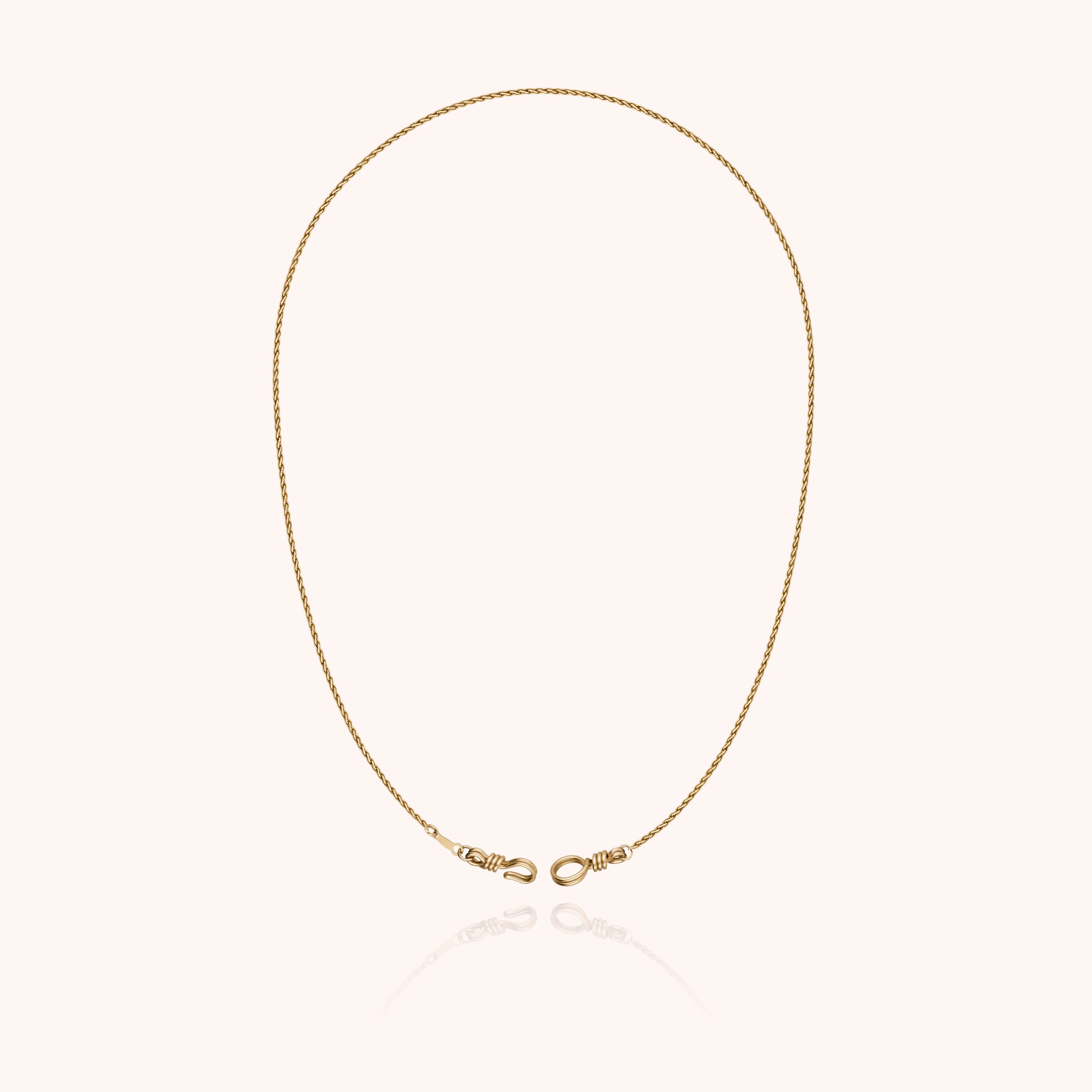 Collier Chaîne Rope Attache moi en or jaune laminé — bijou durable garanti à vie