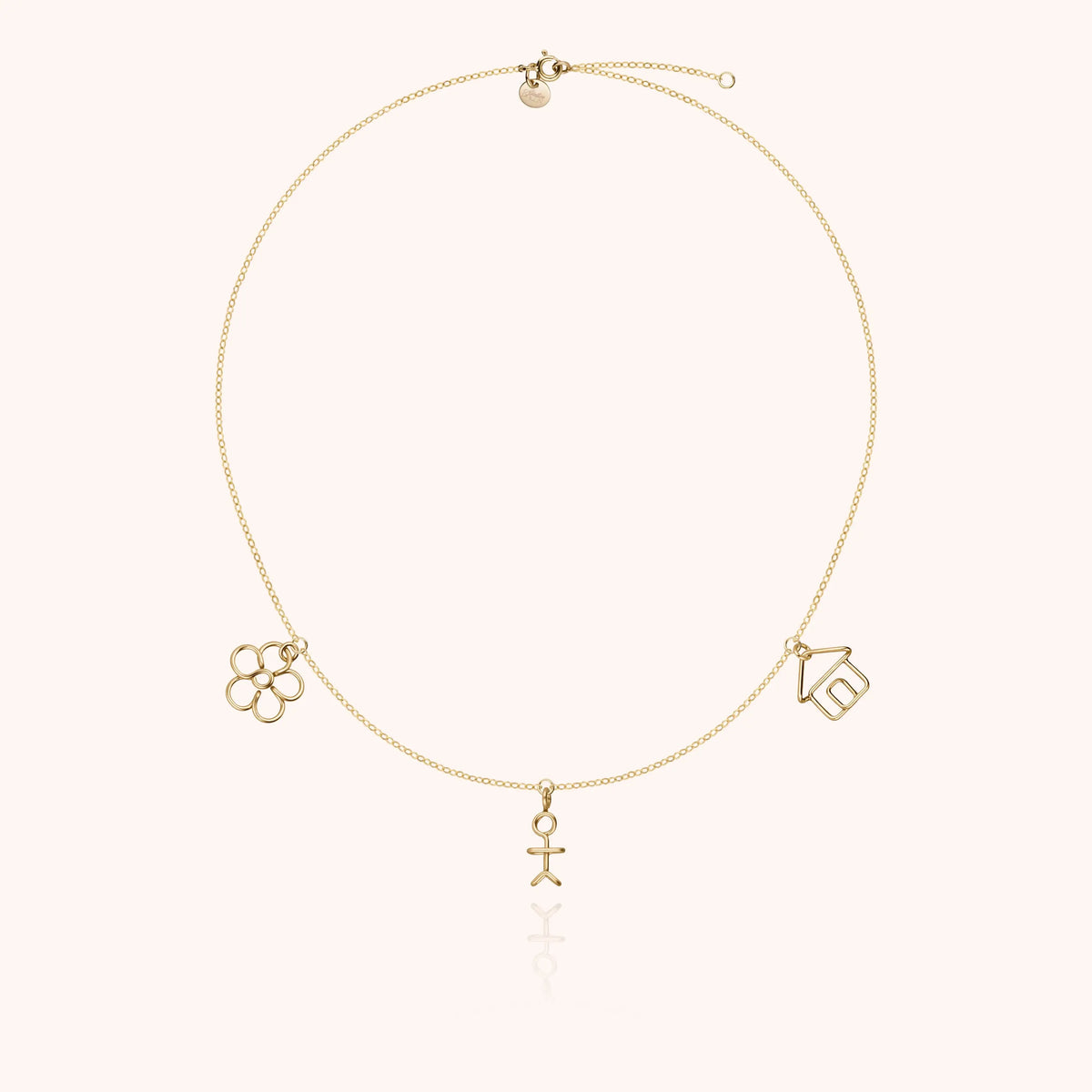 Dettaglio del filo metallico su Collana Charms Dream Big