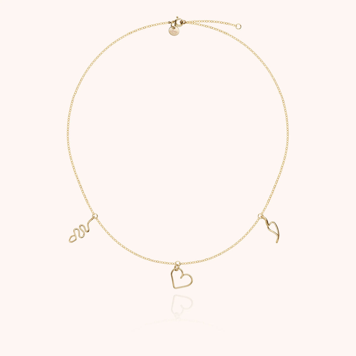 Dettaglio della finitura su Collana Charms Dare to Love Me