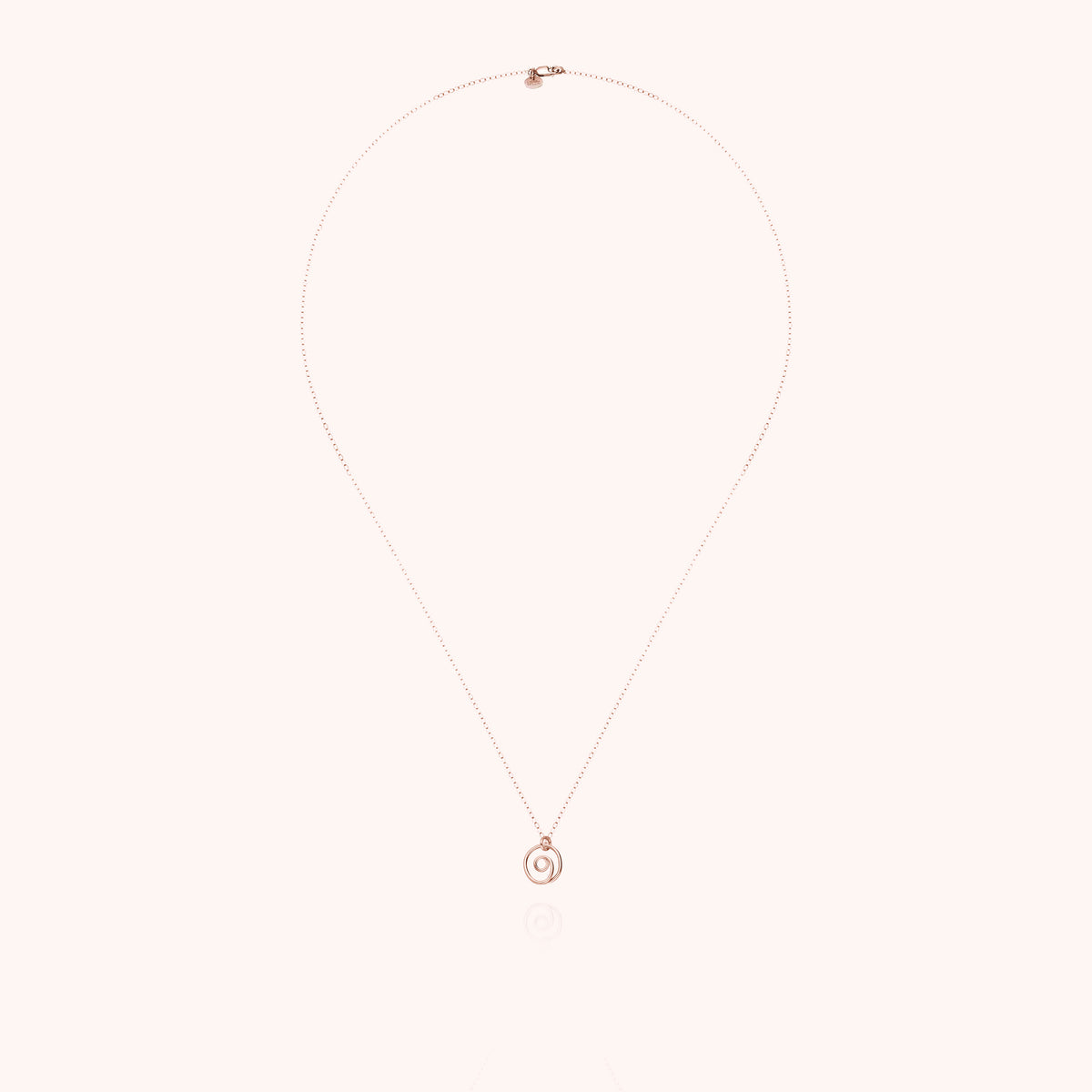 Collana Charms Occhio di Santa Lucia in filo d'oro rosa laminato 14k, vista d'insieme