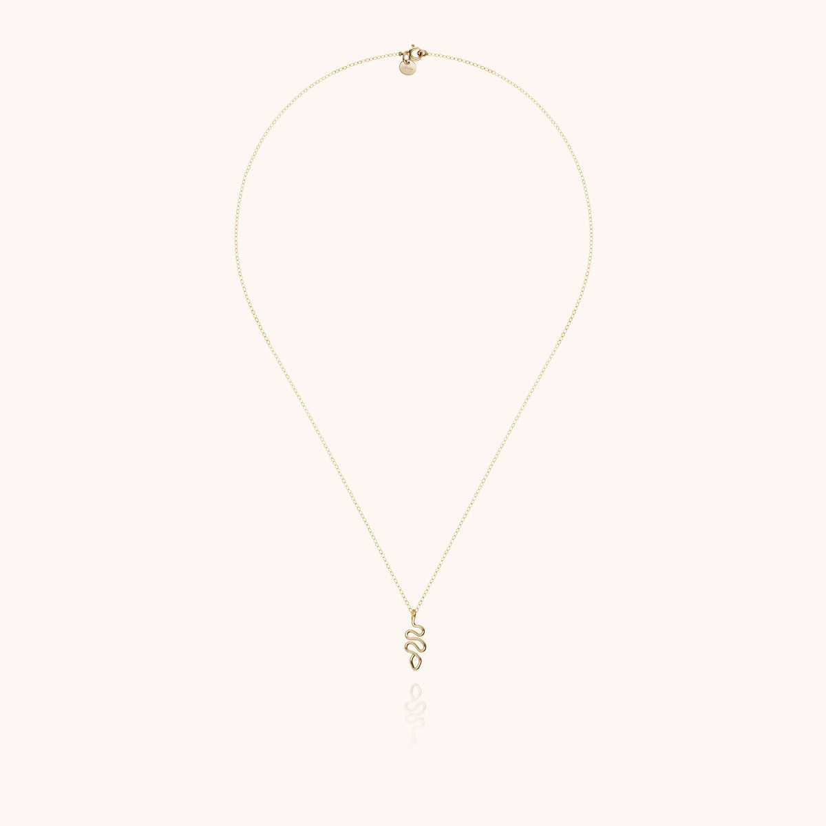 Dettaglio della finitura su Collana Charms Serpente