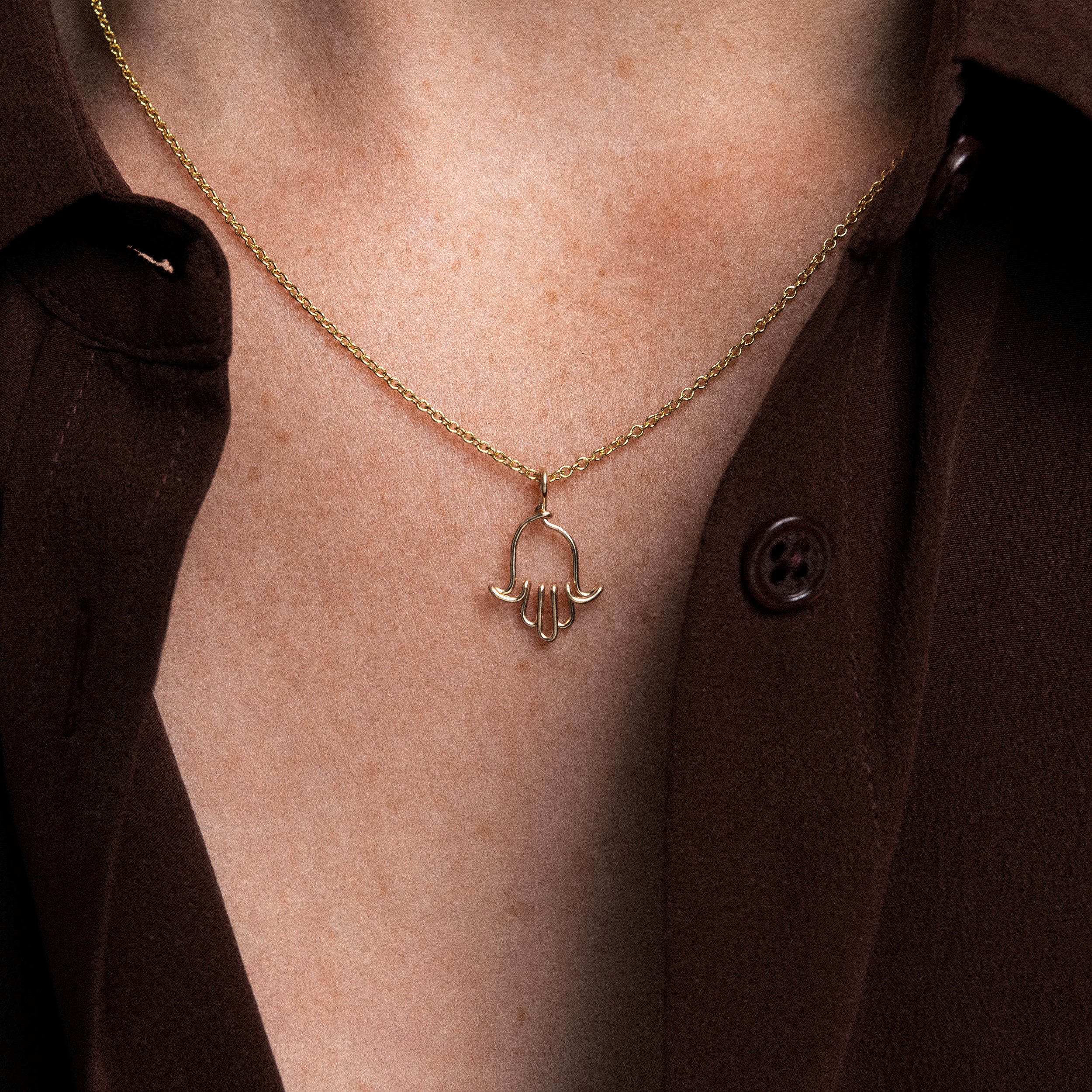 Symbolic Charms Necklace - Hand of Fatma