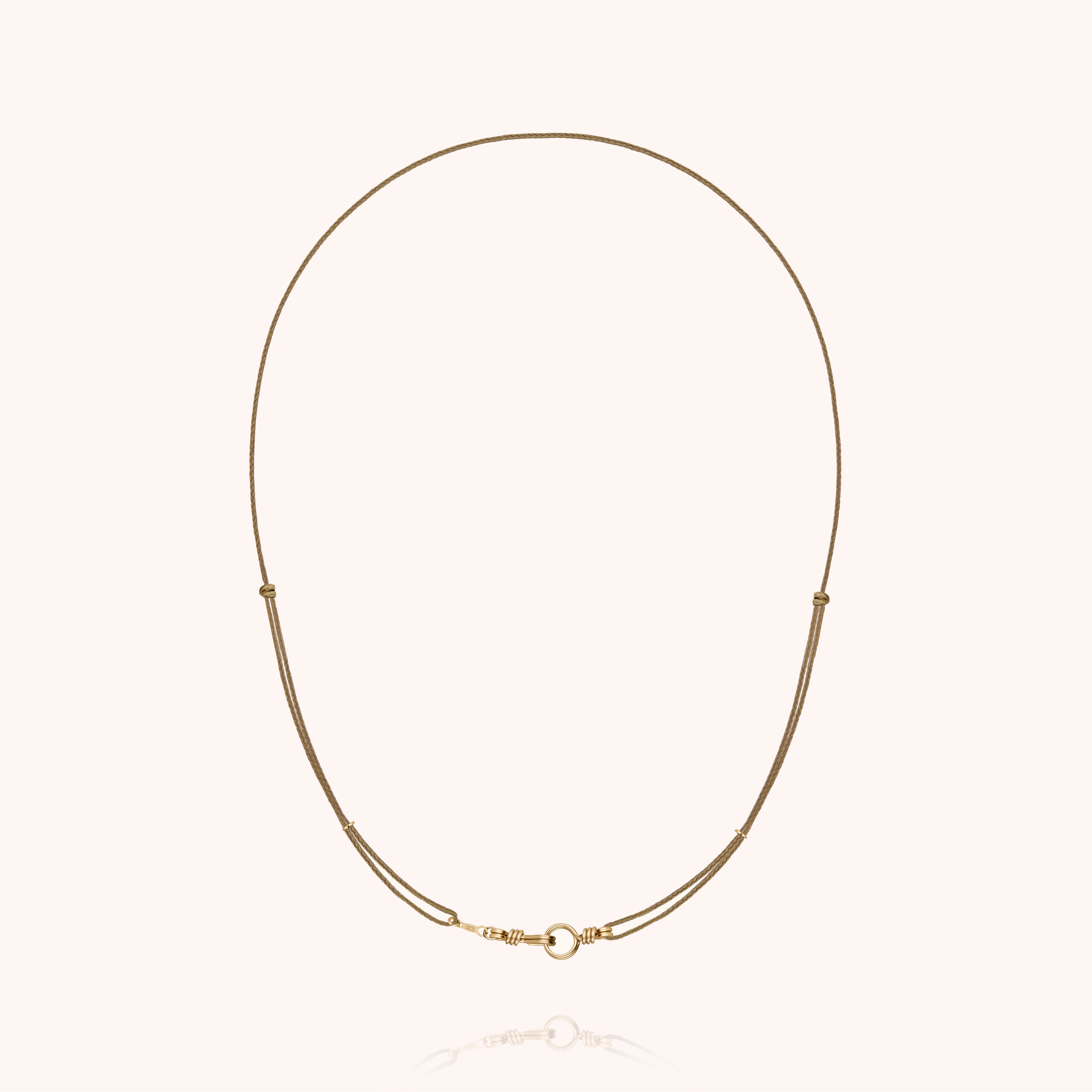 Collier Cordon Slim Knot Attache moi - or jaune laminé