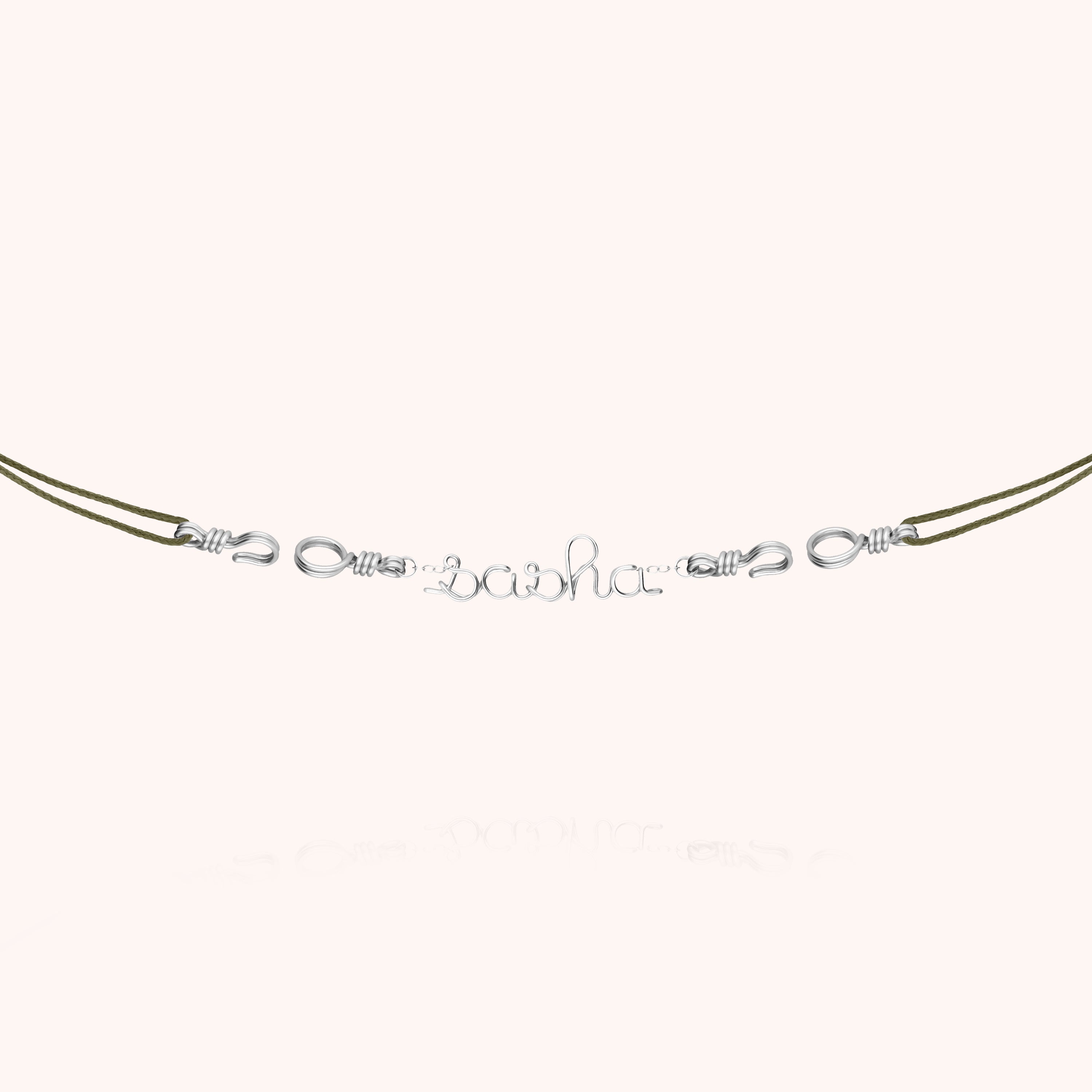 Collier Cordon Attache moi Personnalisé - argent