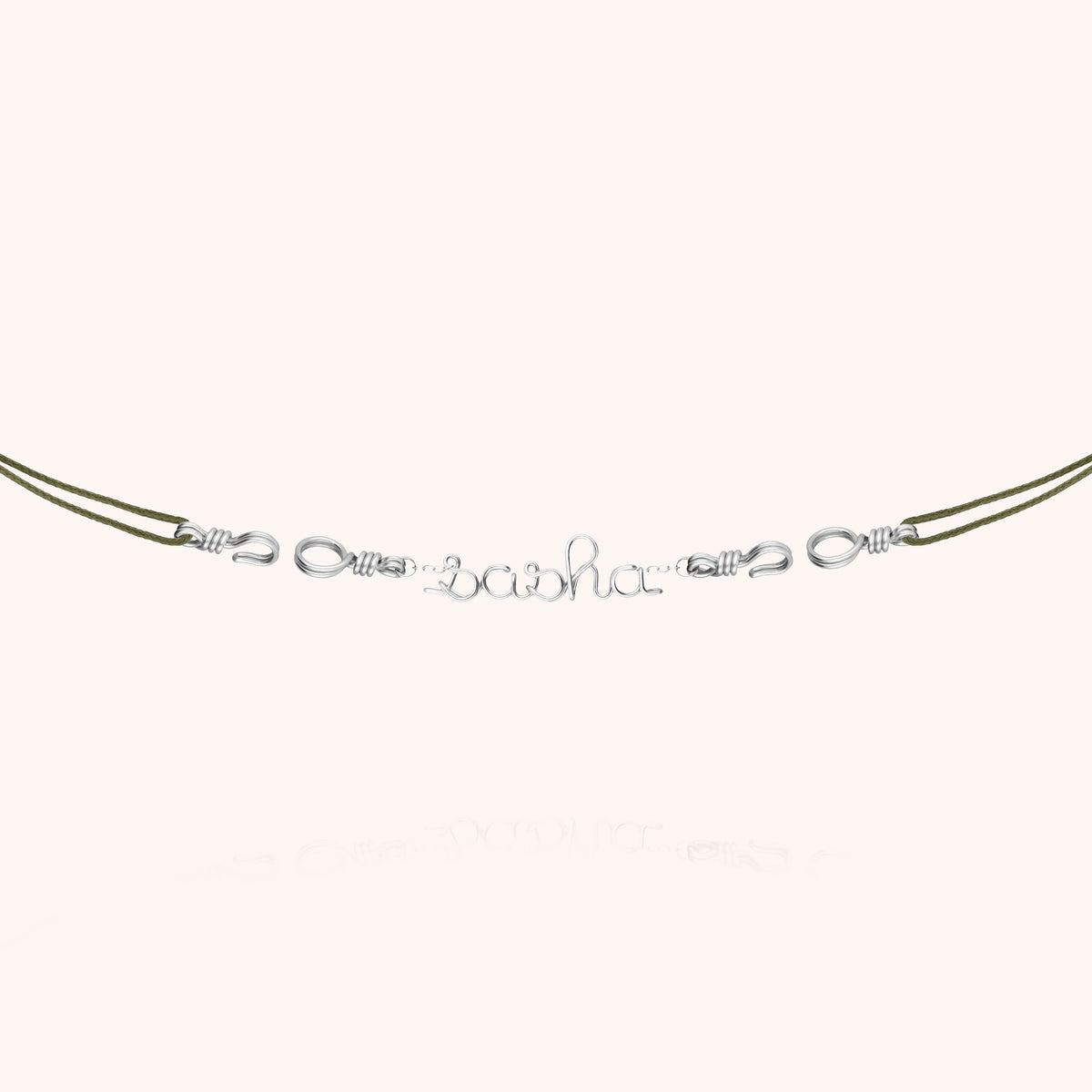 Personalisierte Kordelkette Attache moi aus 925 Sterlingsilber — sichere Lieferung aus Paris