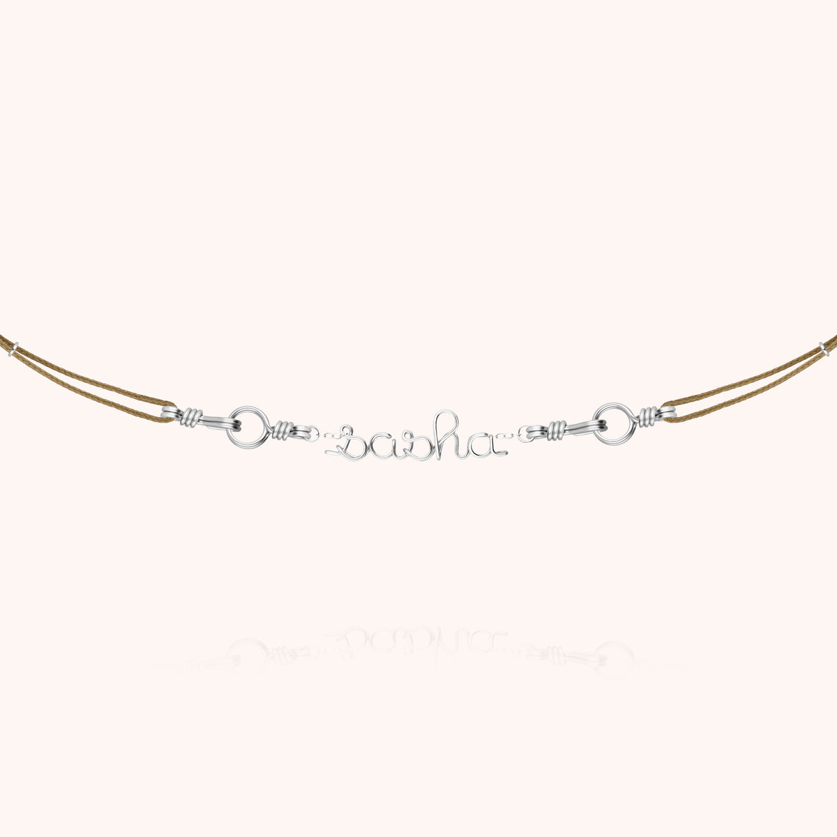 Personalisierte Kordelkette Attache moi — von Hand gefertigtes Geschenk aus Paris