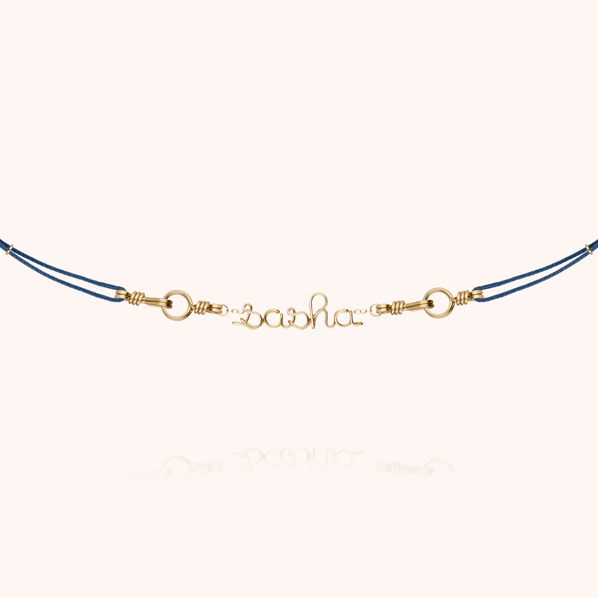 Cord Attache moi Personalized Necklace in 14k yellow gold-filled wire
