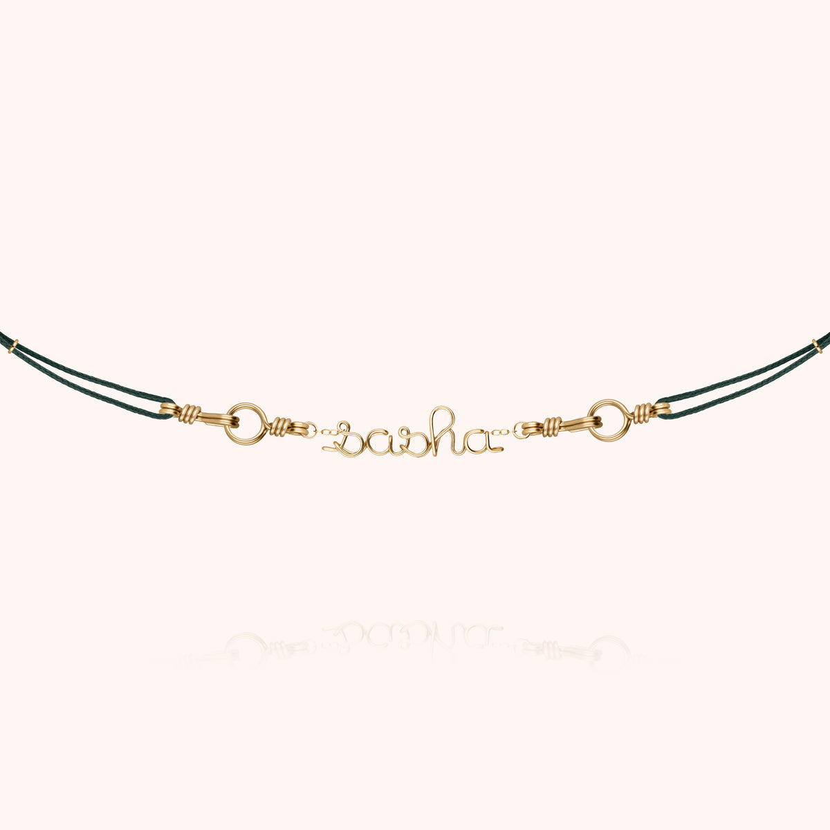 Cord Attache moi Personalized Necklace in 14k yellow gold-filled wire