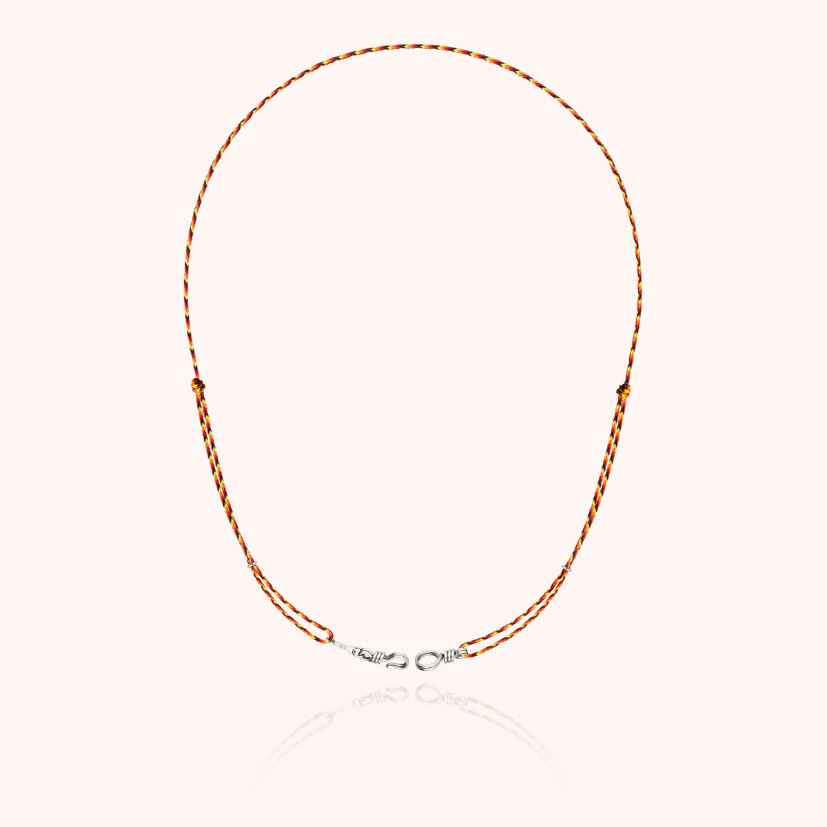 Unisex-Kette urban mit technischer Kordel und 925 Sterlingsilber
