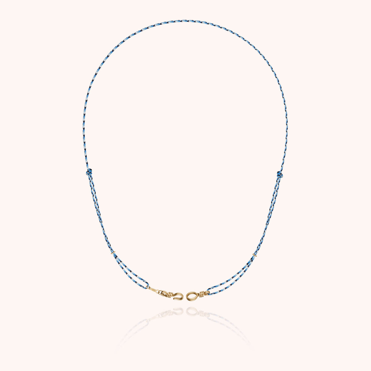 Slim Knot Cord Necklace Attache moi in 14k yellow gold-filled wire