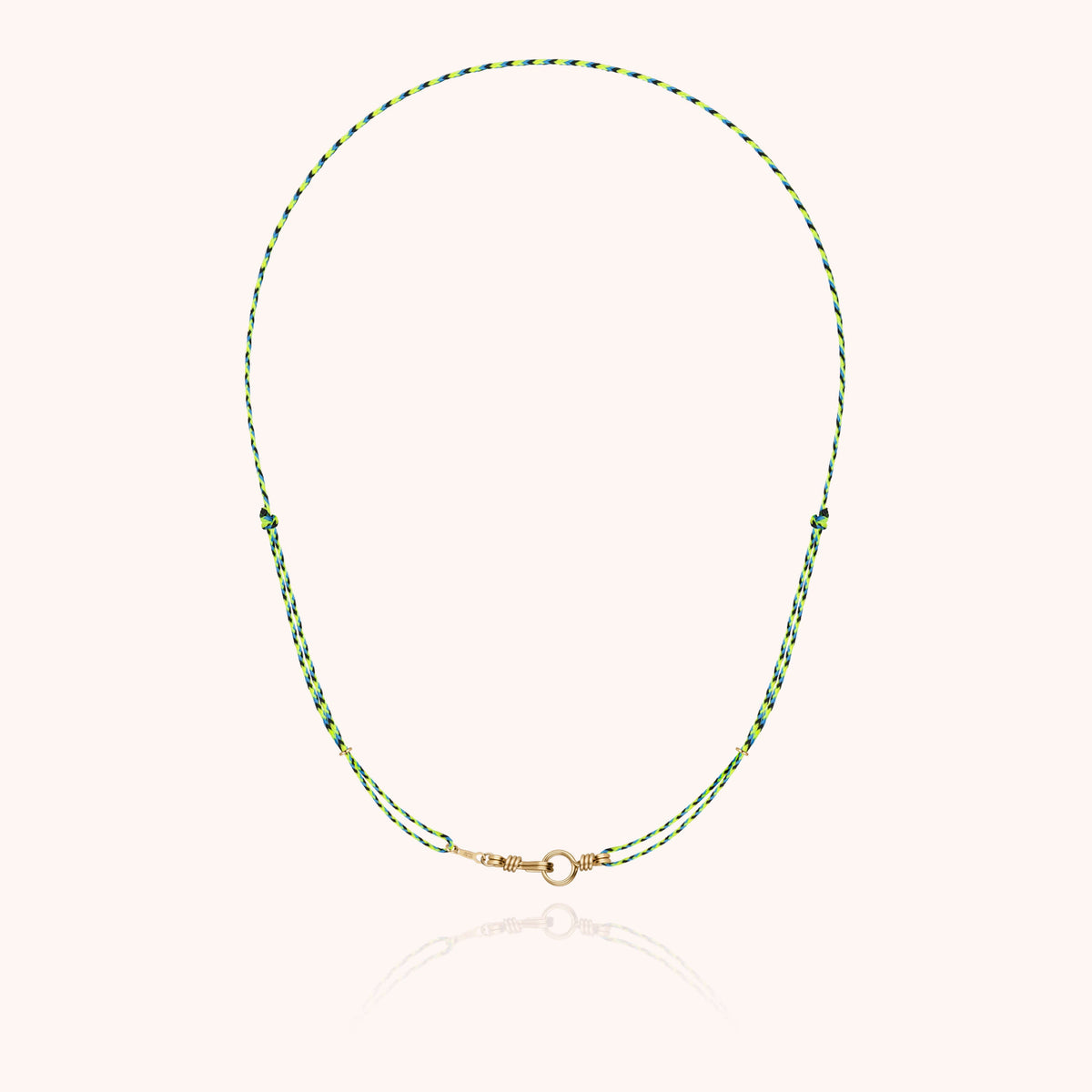 Slim Knot Cord Necklace Attache moi in 14k yellow gold-filled wire