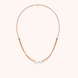 Collana Cordino Slim Knot Personalizzata - oro bianco 18kt.