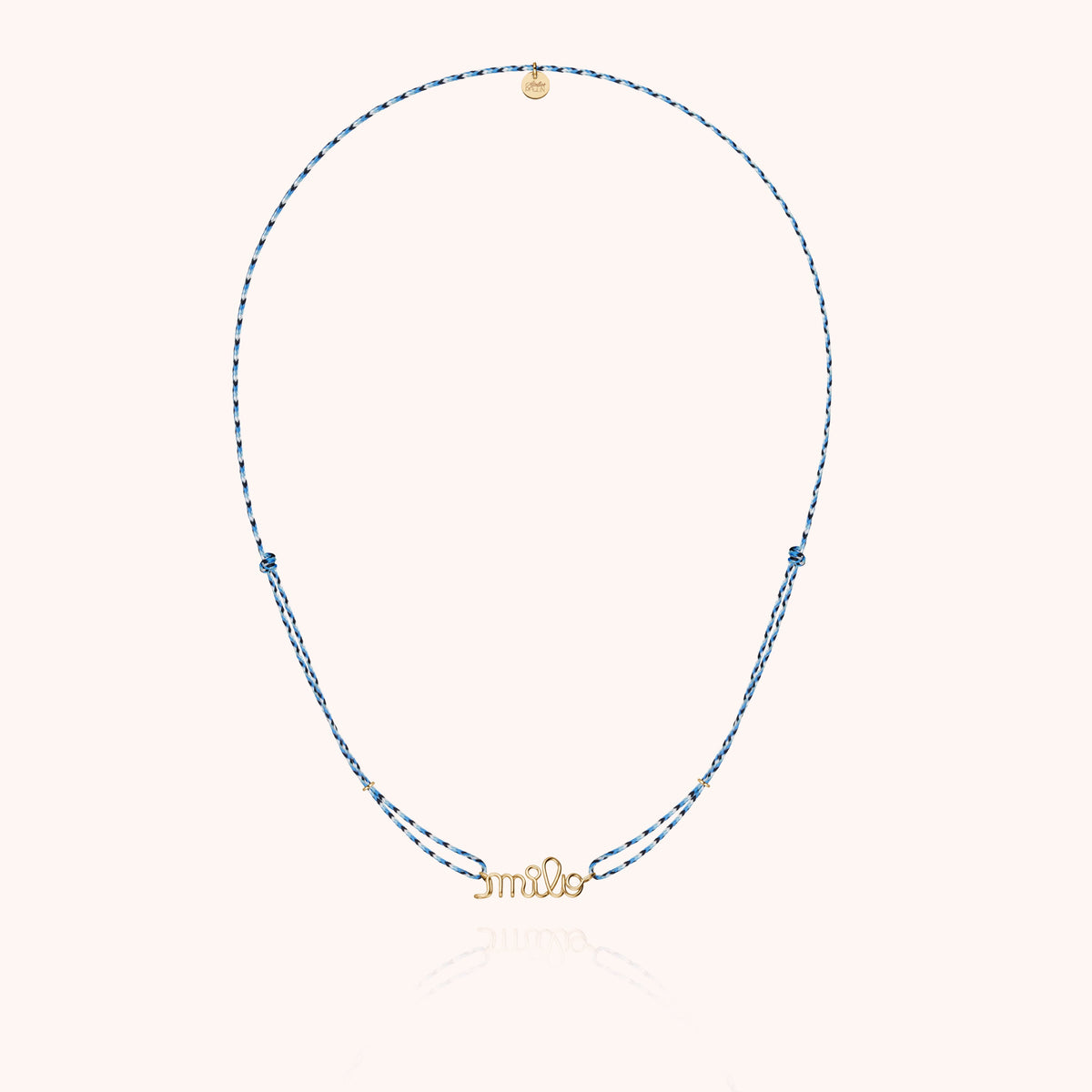 Collana Cordino Slim Knot Personalizzata in filo d'oro giallo 18kt