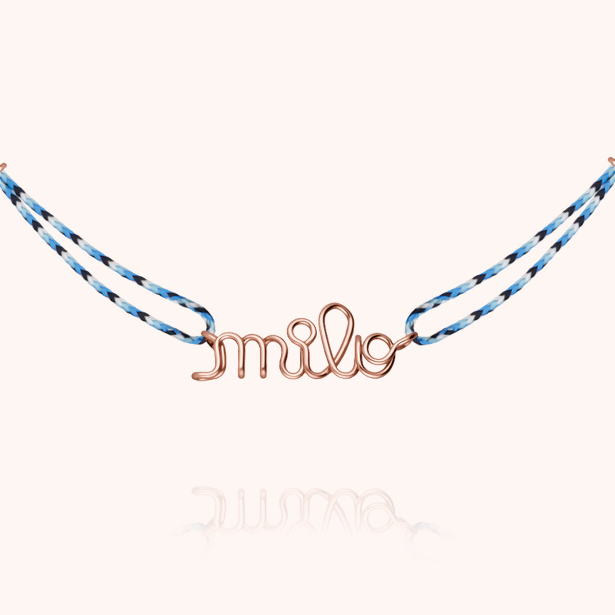 Personalisierbare personalisierte Kette Cordon Slim Knot — handgefertigtes Geschenk