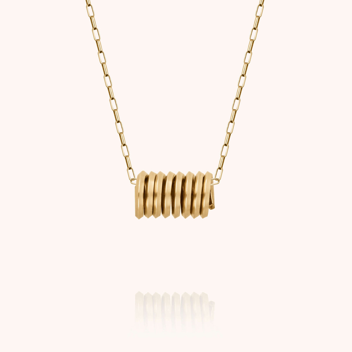 Kette Judd aus gelbem Goldfilled — von Hand geformt in Paris
