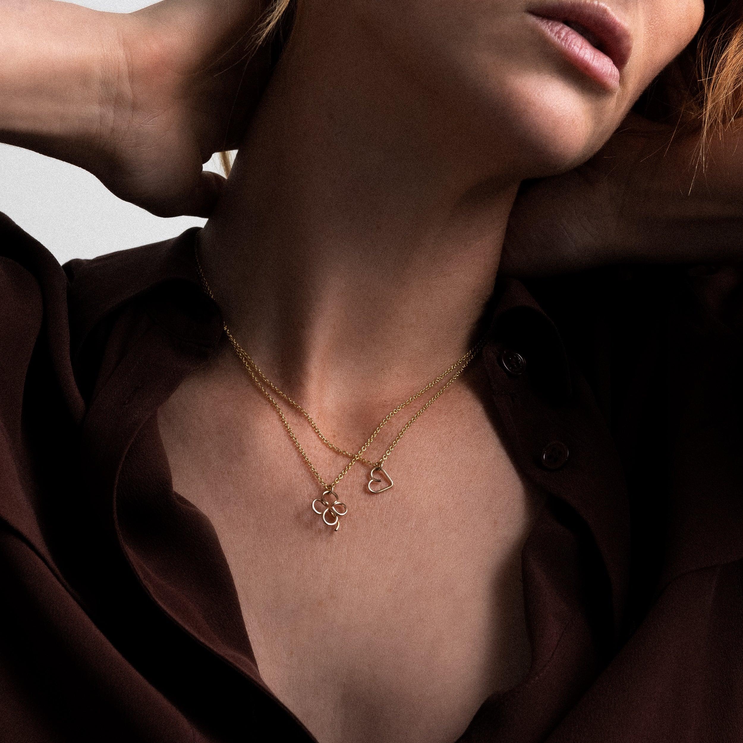 Collier Charms Lucky One Trèfle — cadeau de luxe artisanal