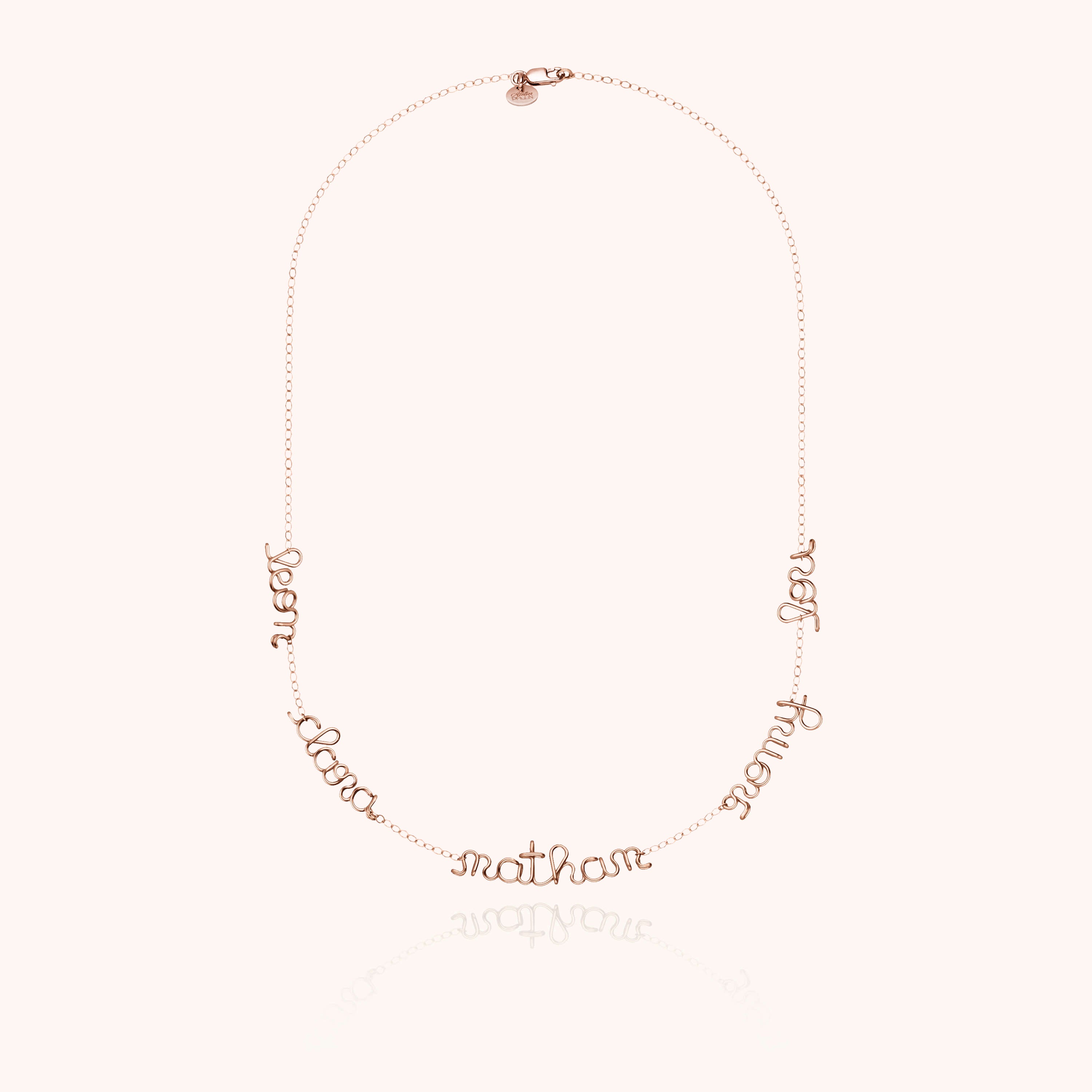 Collier Mantra Original Personnalisé - or rose laminé