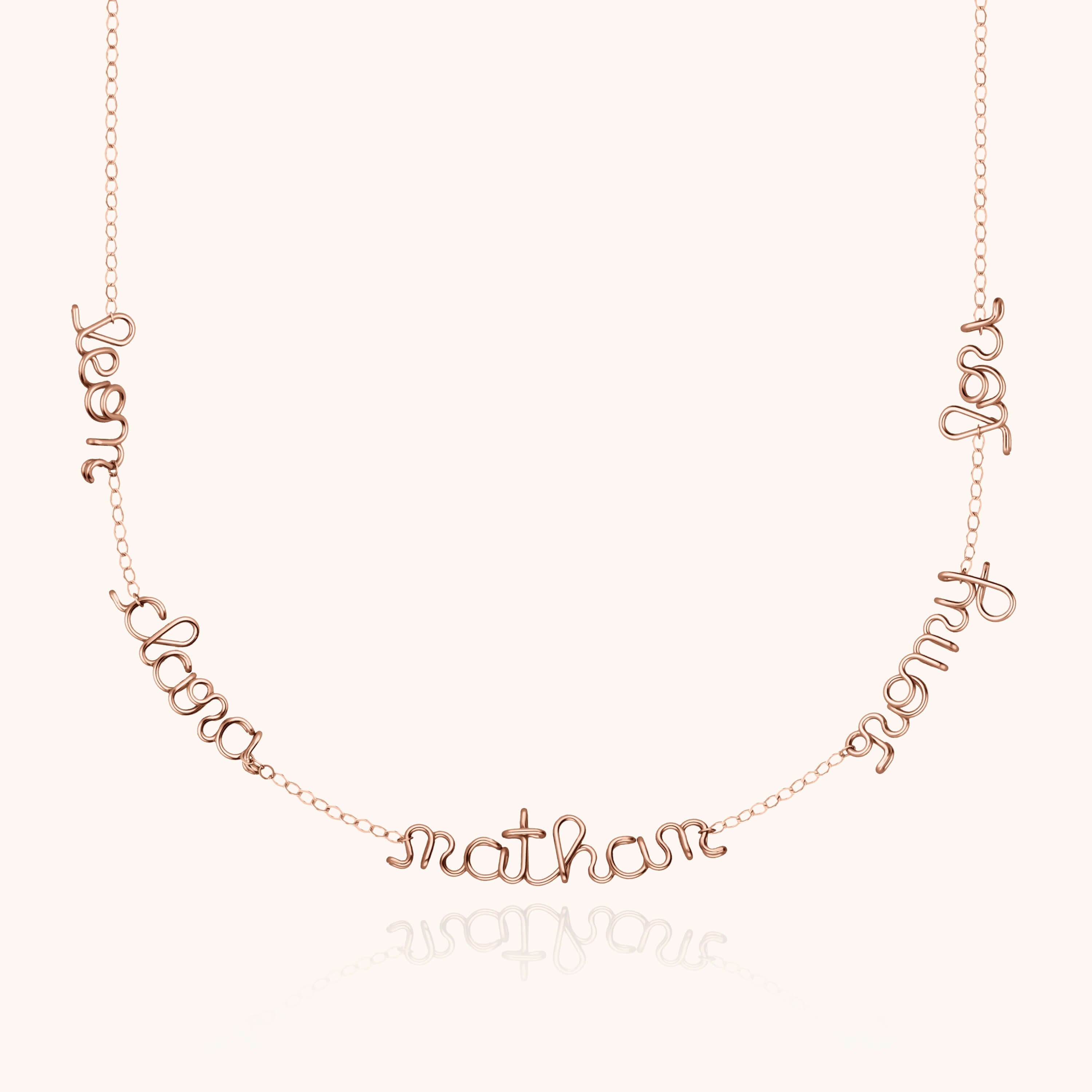 Collier Mantra Original Personnalisé en or rose laminé — bijou artisanal fait main