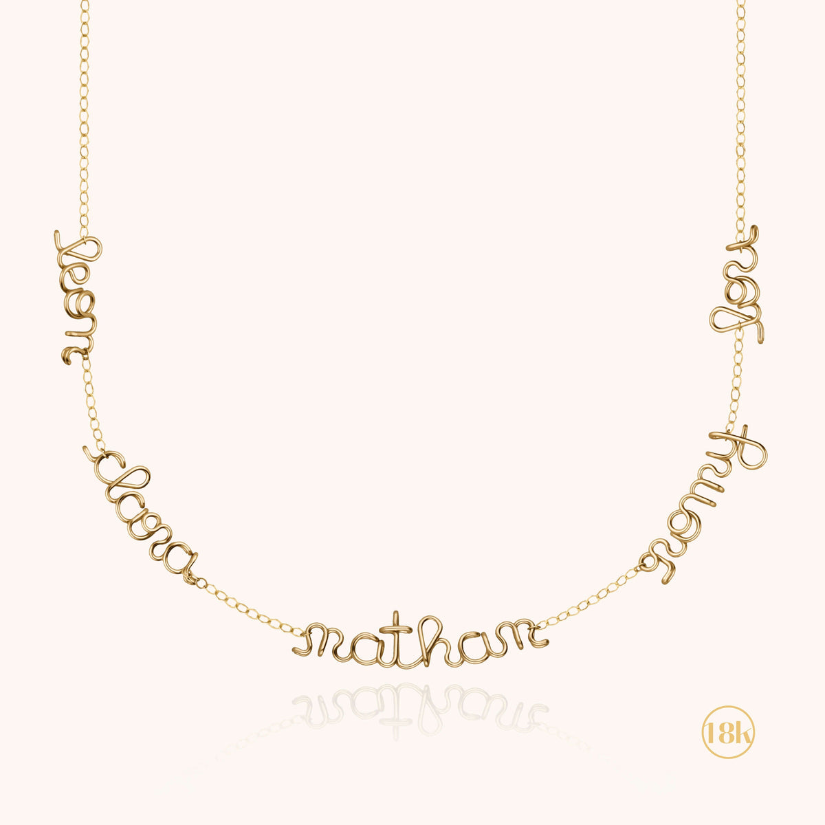 Collana Mantra Originale Personalizzata in filo d'oro giallo 18kt