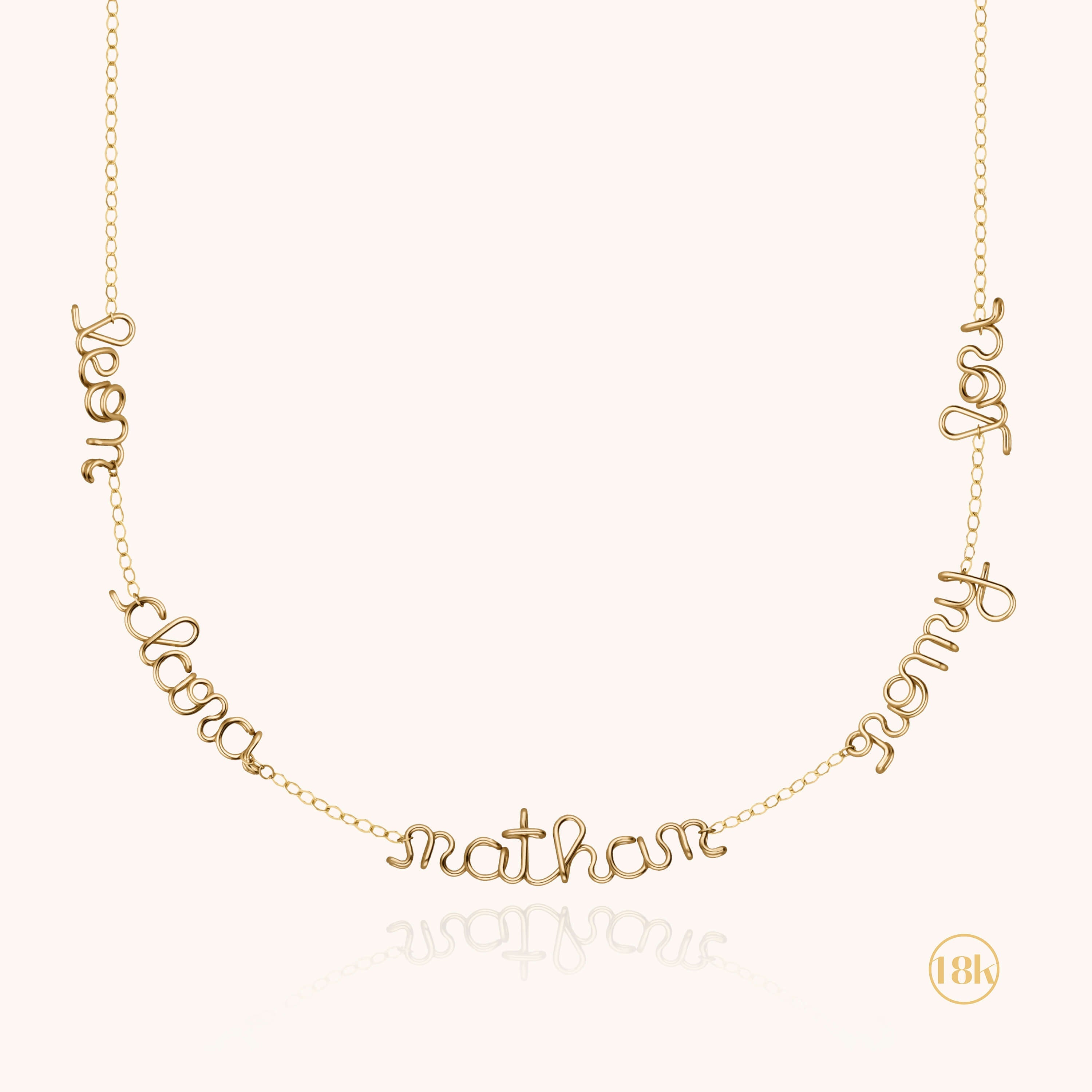 Collier Mantra Original Personnalisé en or jaune 18K — bijou fait main Atelier Paulin