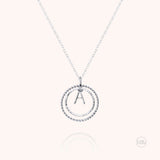 Collier Médaille Initiale - or blanc 750/1000